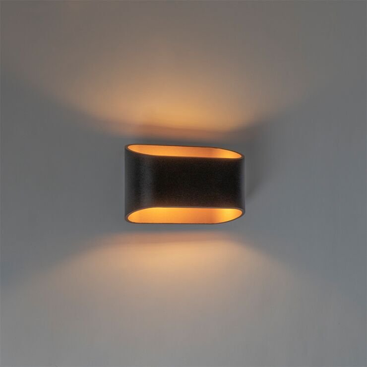 Design wall lamp black with gold - Image 3
