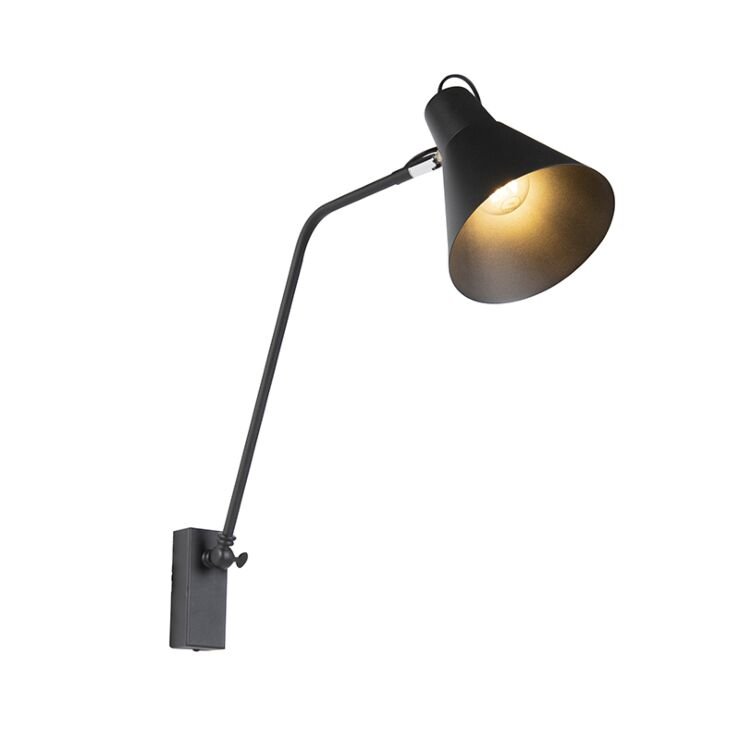 Design wall lamp black adjustable - Image 2